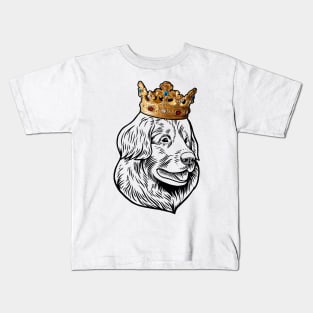 Leonberger Dog King Queen Wearing Crown Kids T-Shirt
